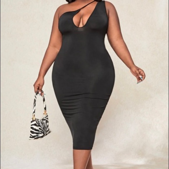 One Shoulder Bodycon Dress - Picture 1 of 3
